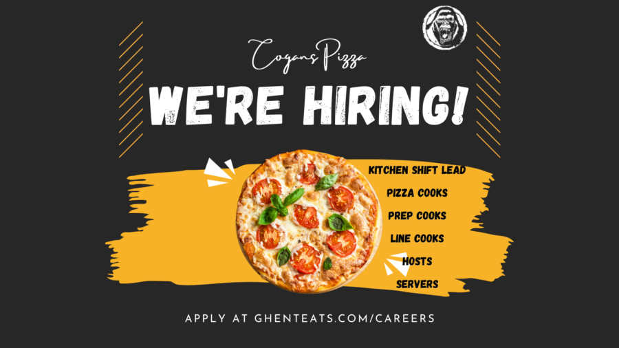 Cogans Pizza is hiring! Are you ready for some fun?
