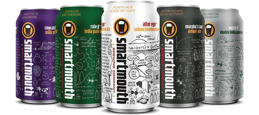 Smartmouth beer cans