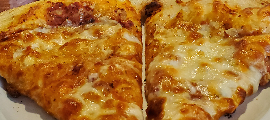 Cogans cheese pizza slices