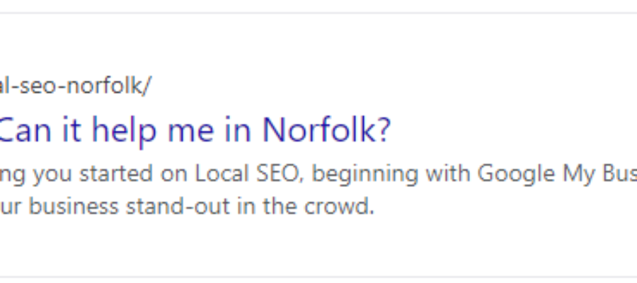 What is Local SEO? Can it help me in Norfolk?