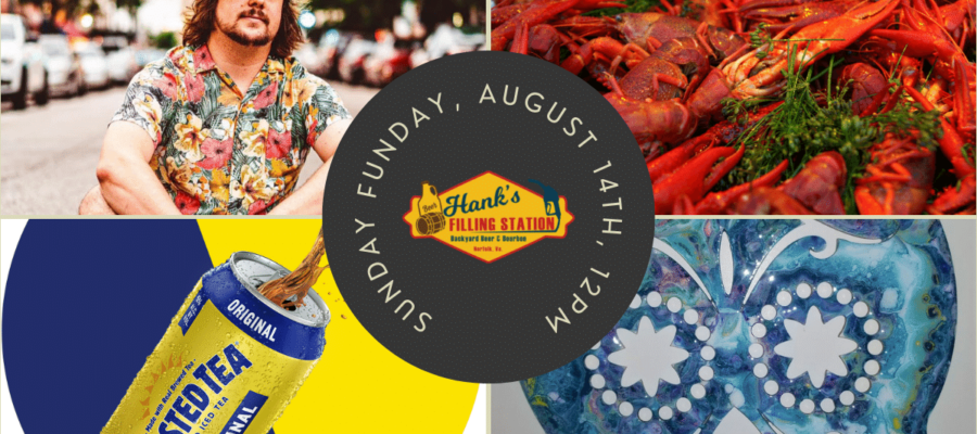 Sunday Funday @ Hank’s: Nate Sacks Live, Crawfish Boil, Art Show, Twisted Tea, 12pm