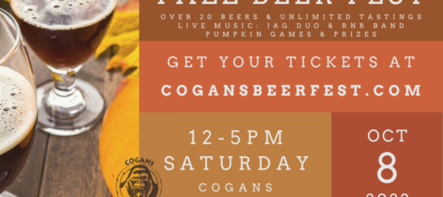 Cogans Fall Beer Fest tickets are for sale